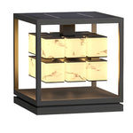 Square LED Waterproof Modern Solar Deck Post Lights Pillar Light Post Caps Lights - Lamp Outdoor