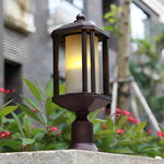 Retro Aluminum Waterproof Rose Gold American Style Outdoor Pillar Lamp - Lamp Outdoor