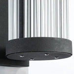 Yoru Modern Semi-Cylindrical Metal/Glass Outdoor Wall Lamp, Black - Lamp Outdoor
