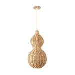 Woven Rattan Gourd Hanging Lamp Outdoor Pendant Light for Patio - Lamp Outdoor