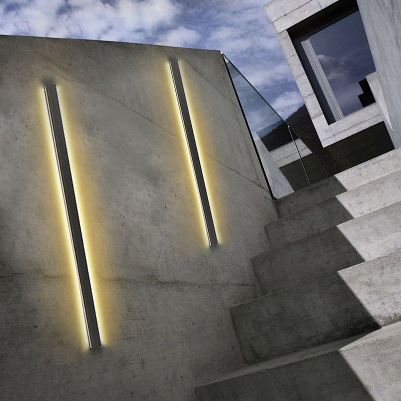 LED Long Linear Metal Waterproof Black Minimalist Outdoor Wall Lights - Lamp Outdoor