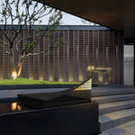 Industrial Solar Garden Light with Elegant Mesh Design - Lamp Outdoor