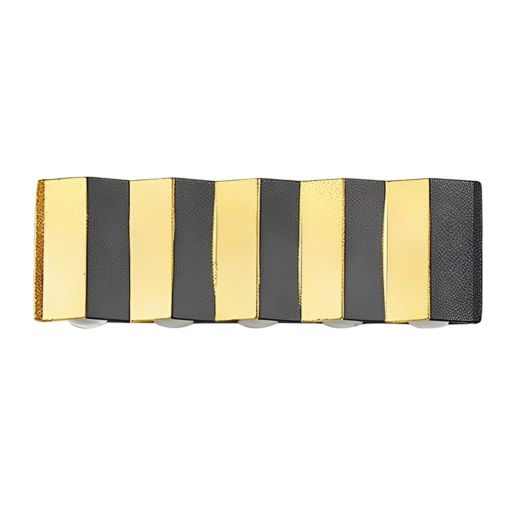 Black & Gold Aluminum LED Outdoor Up Down Wall Light - Lamp Outdoor