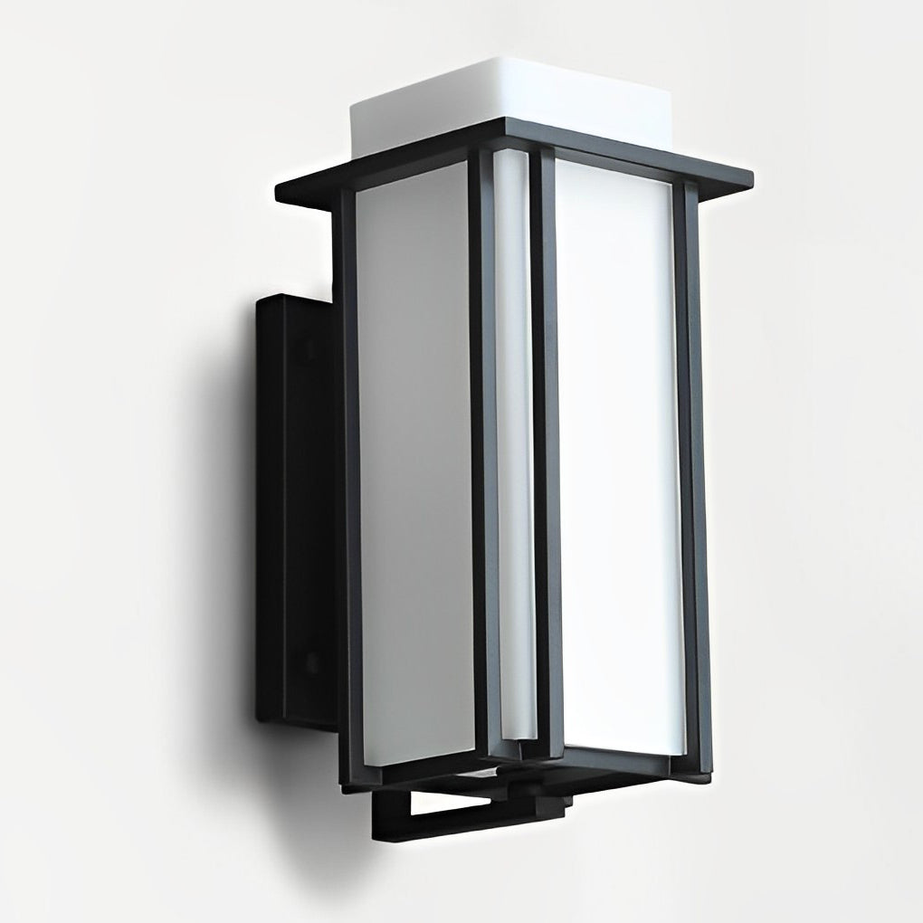 Square Waterproof LED Black Retro Outdoor Wall Lamp Exterior Lights - Lamp Outdoor