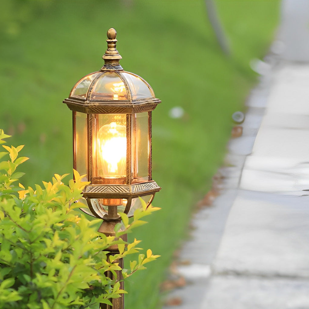 Vintage Golden LED Outdoor Pathway Light Luxury European-style Lawn Lamp - Lamp Outdoor