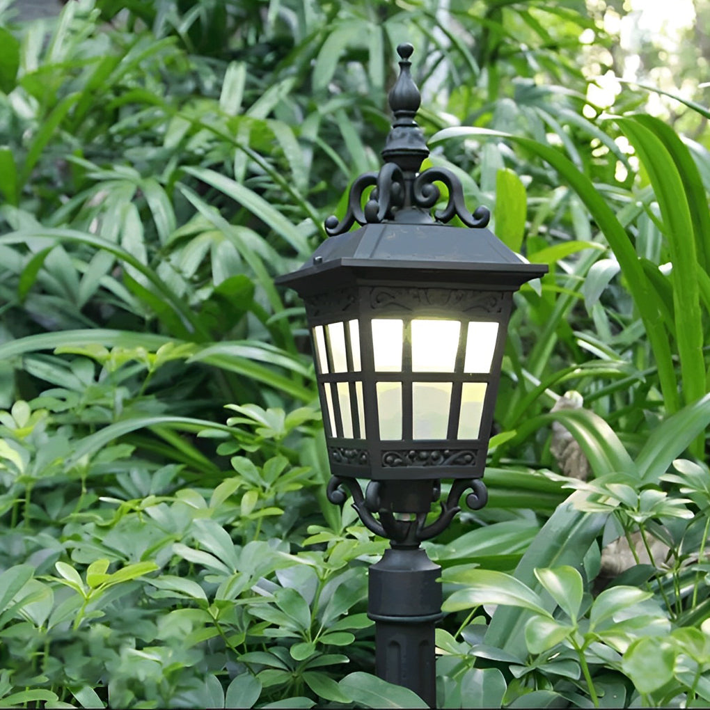 Outdoor European Style Aluminum Glass Post Lamp - Lamp Outdoor