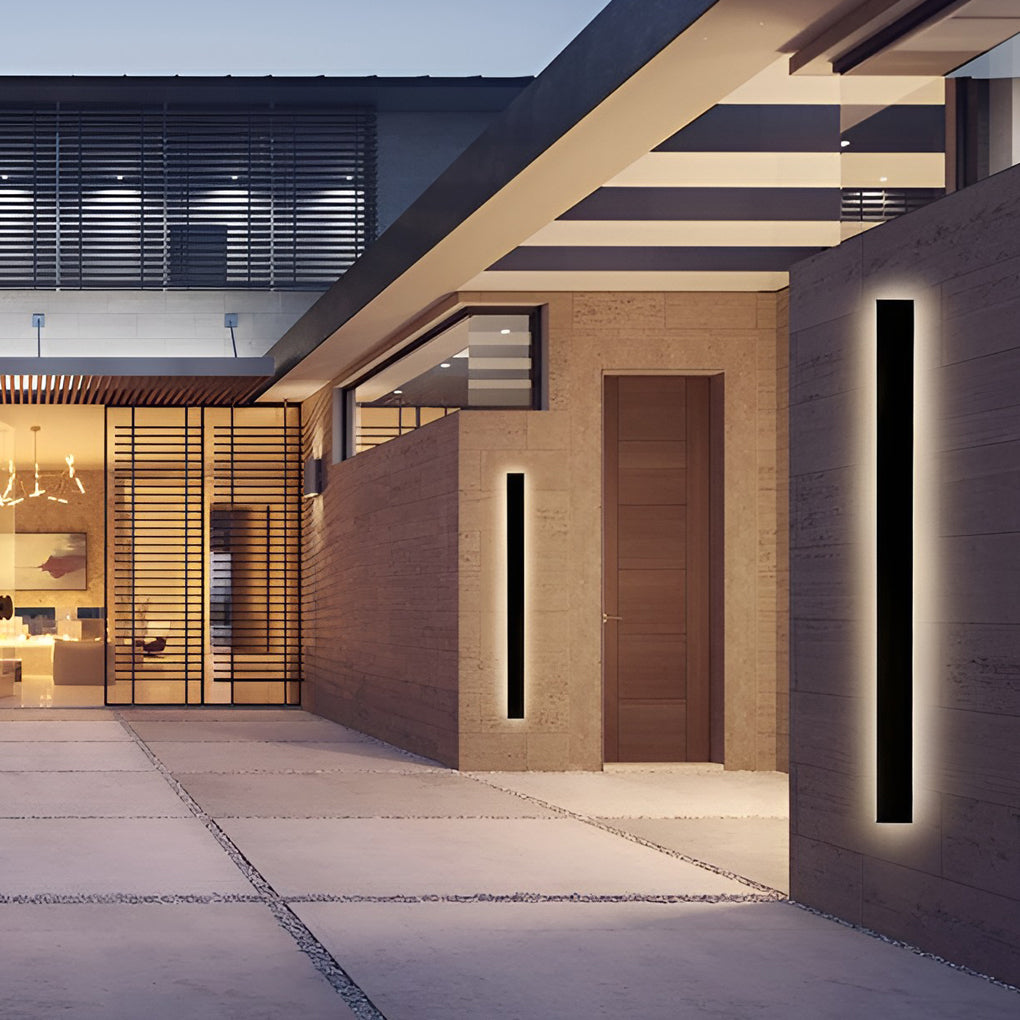 Black Long LED RGB Linear Lights Outdoor Waterproof Wall Lighting - Lamp Outdoor