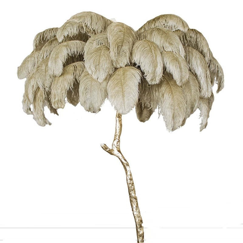 O'Moore Nordic Luxury Unique Ostrich Feather Floor Lamp/Table Lamp - Lamp Outdoor