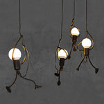 Miro Retro Modern Iron Man Pendant Light, Black - Lamp Outdoor