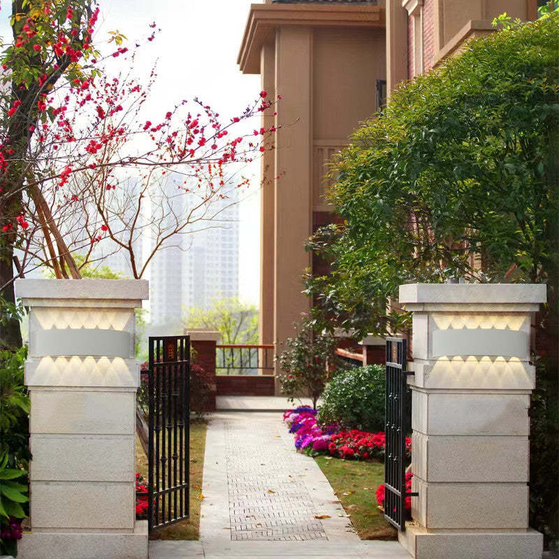 Ray Modern Rectangular Metal Outdoor Wall Lamp Water-Wave - Lamp Outdoor