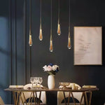 Kristy Pendant Light Crystal & Glass Droplet, Gold - Lamp Outdoor