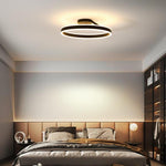 Solen Modern Circle Flush Mount Ceiling Light, Black & White - Lamp Outdoor