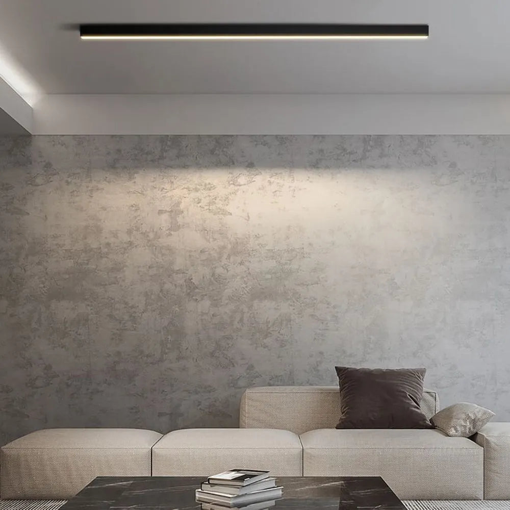 Solin Linear Black Ceiling Light/Wall Light - Lamp Outdoor