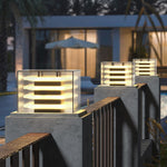 Ray Modern Rectangular Metal Acrylic Outdoor Solar Lamp - Lamp Outdoor