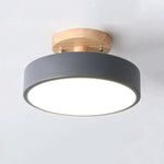 Orya Round LED Flush Mount Ceiling Light Modern Wood Colorful - Lamp Outdoor