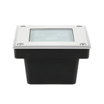 5-Light LED Modern Square In-Ground Well Lights Step Deck Lighting with Light Sensor for Pathways - Lamp Outdoor