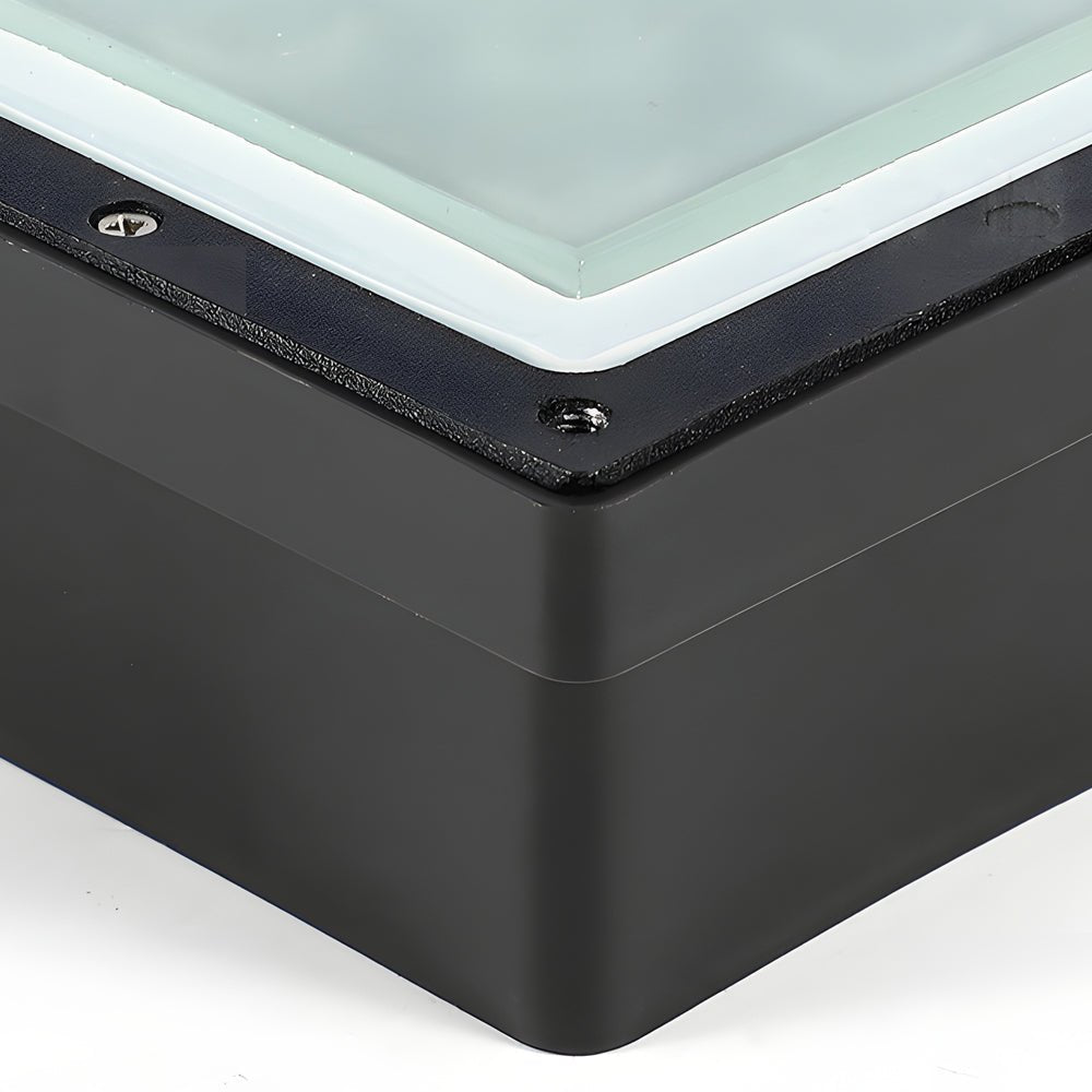 5-Light LED Modern Square In-Ground Well Lights Step Deck Lighting with Light Sensor for Pathways - Lamp Outdoor