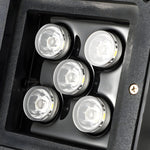 5-Light LED Modern Square In-Ground Well Lights Step Deck Lighting with Light Sensor for Pathways - Lamp Outdoor