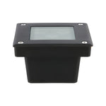 5-Light LED Modern Square In-Ground Well Lights Step Deck Lighting with Light Sensor for Pathways - Lamp Outdoor