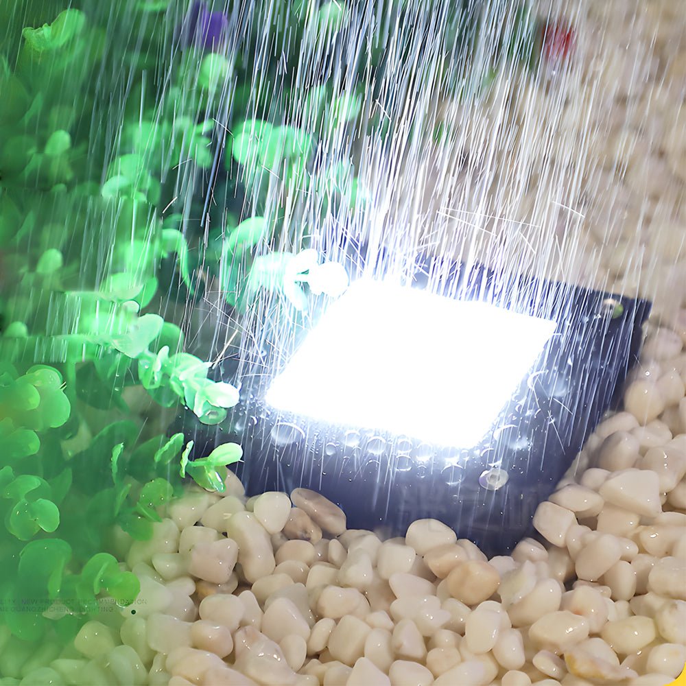 5-Light LED Modern Square In-Ground Well Lights Step Deck Lighting with Light Sensor for Pathways - Lamp Outdoor