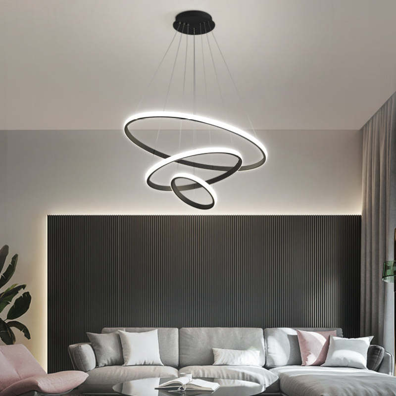 Zin Modern Ring Pendant Light, 2/3/4 Rings - Lamp Outdoor