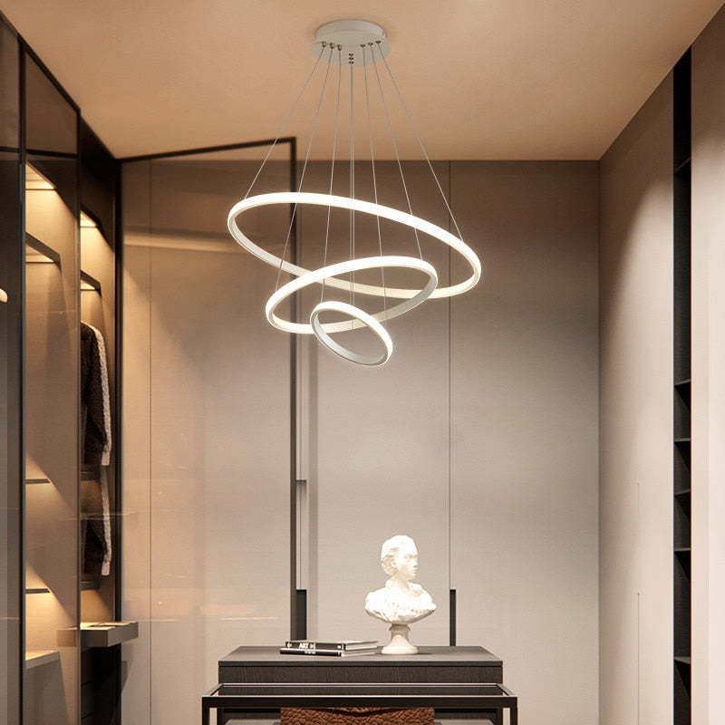 Zin Modern Ring Pendant Light, 2/3/4 Rings - Lamp Outdoor