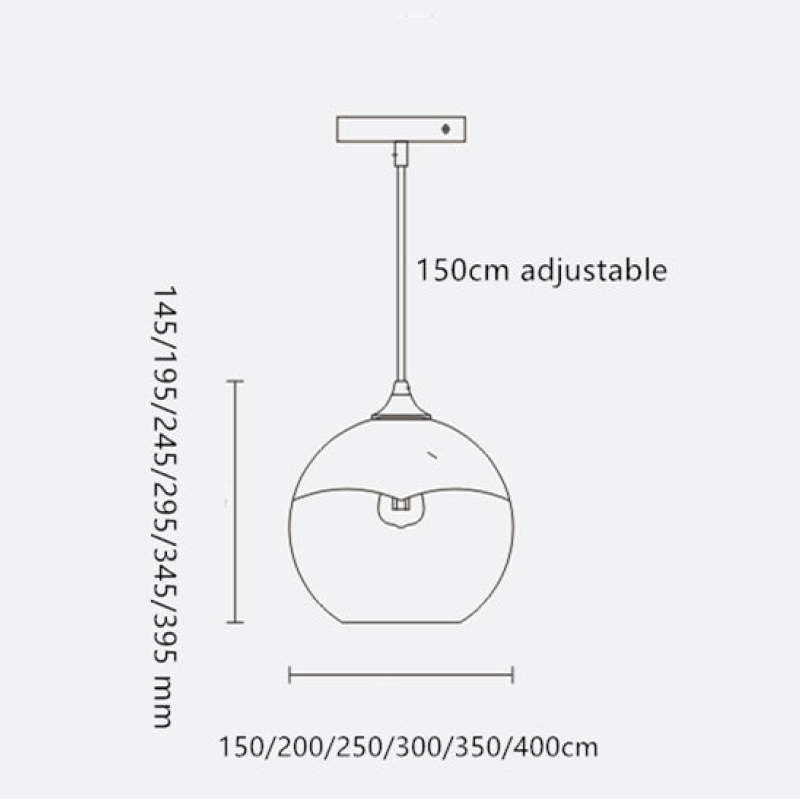 Brina Frosted Balloon Pendant Light Gradient - Lamp Outdoor