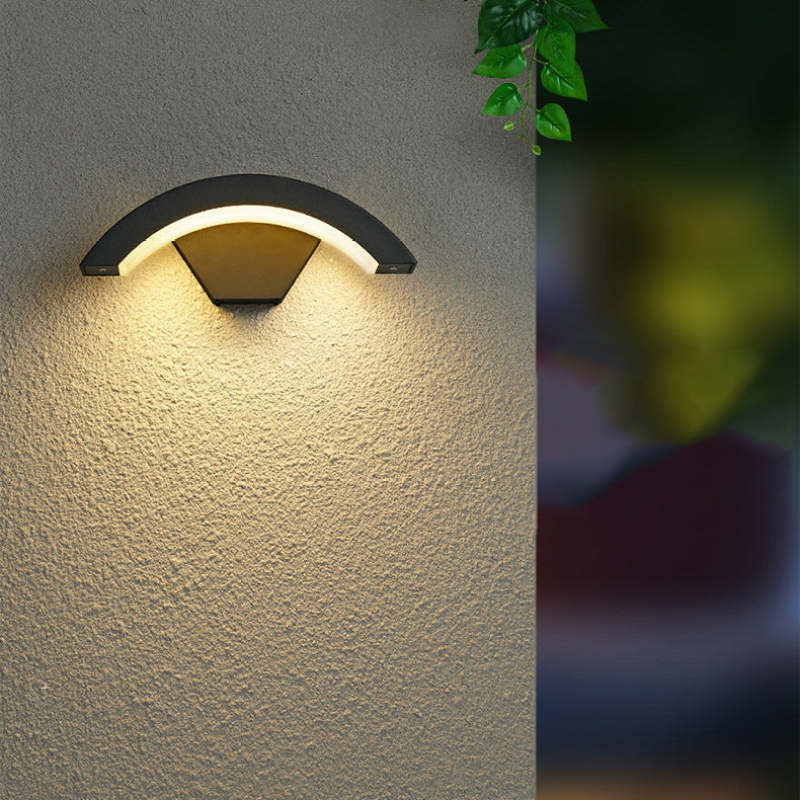 Elvon Nordic Arc Waterproof LED Outdoor Wall Lamp, Black - Lamp Outdoor