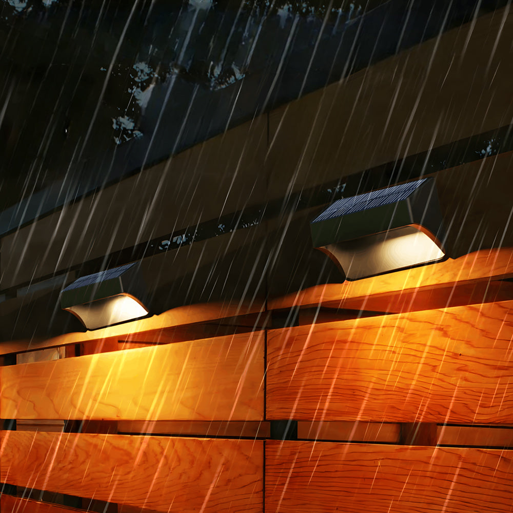 Minimalist solar outdoor wall lights dusk to dawn Waterproof Ambient - Lamp Outdoor