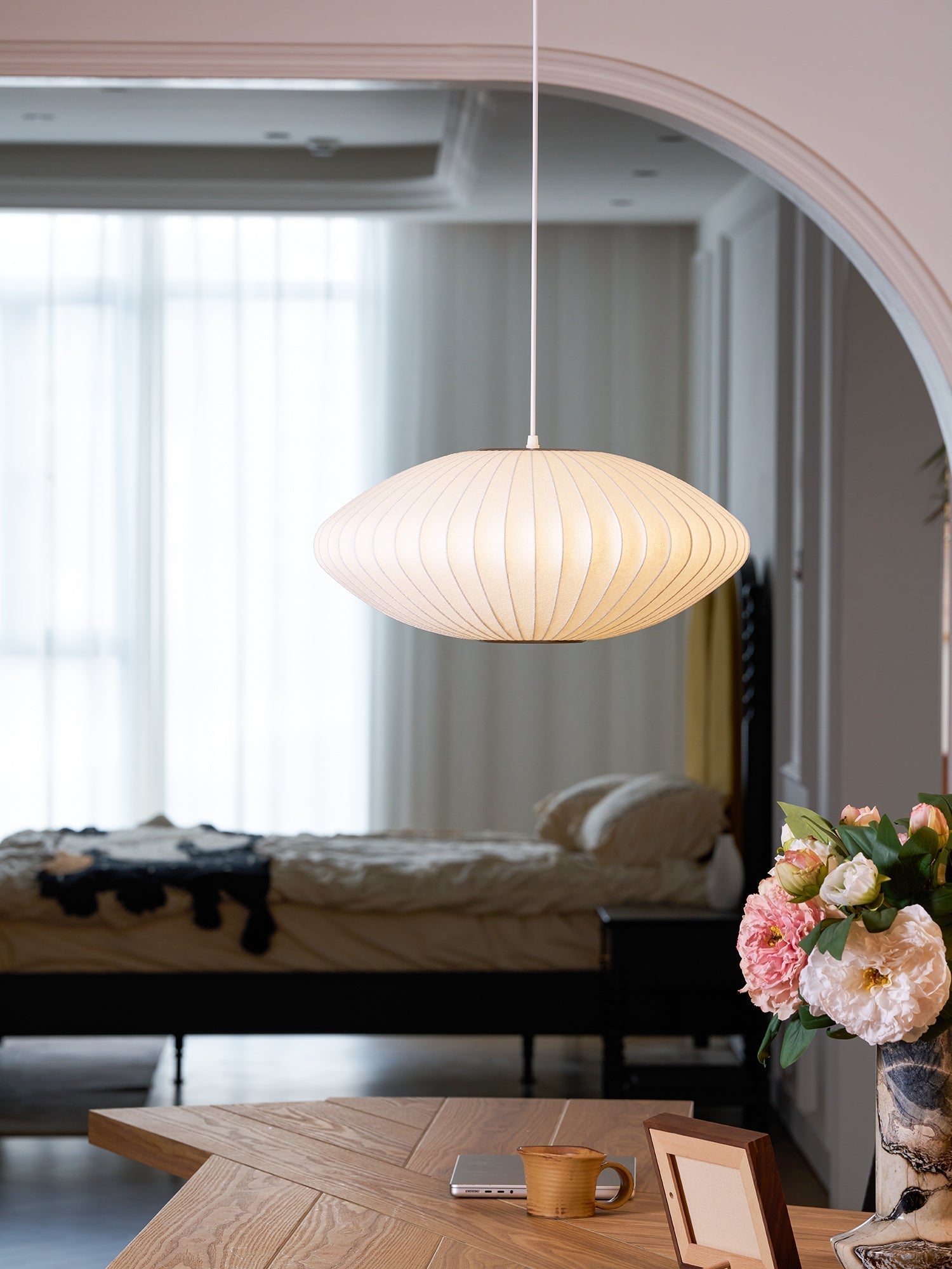 Bubble Mulberry Silk Pendant Lamp - Lamp Outdoor