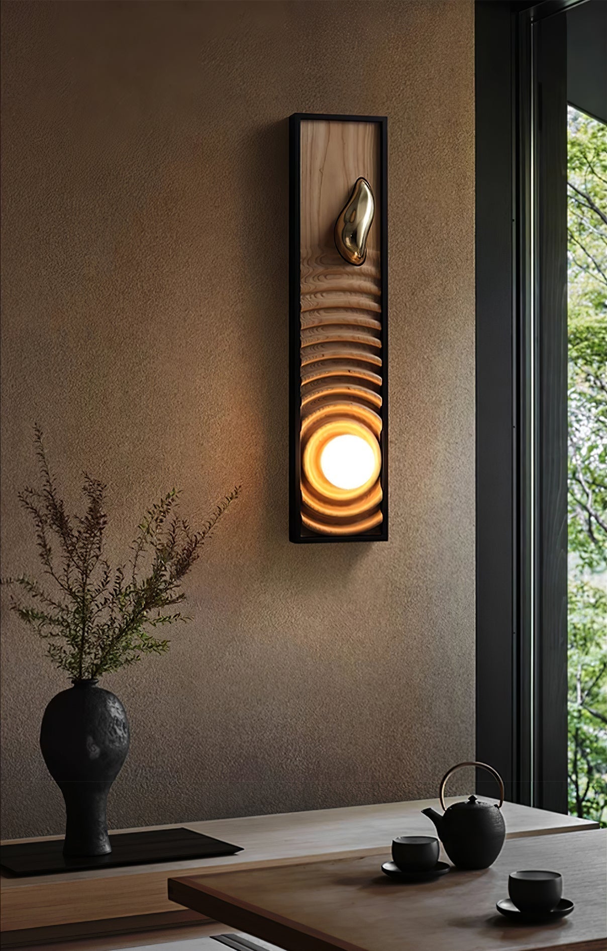 Caleb Vintage Wood Wall Lamp - Lamp Outdoor