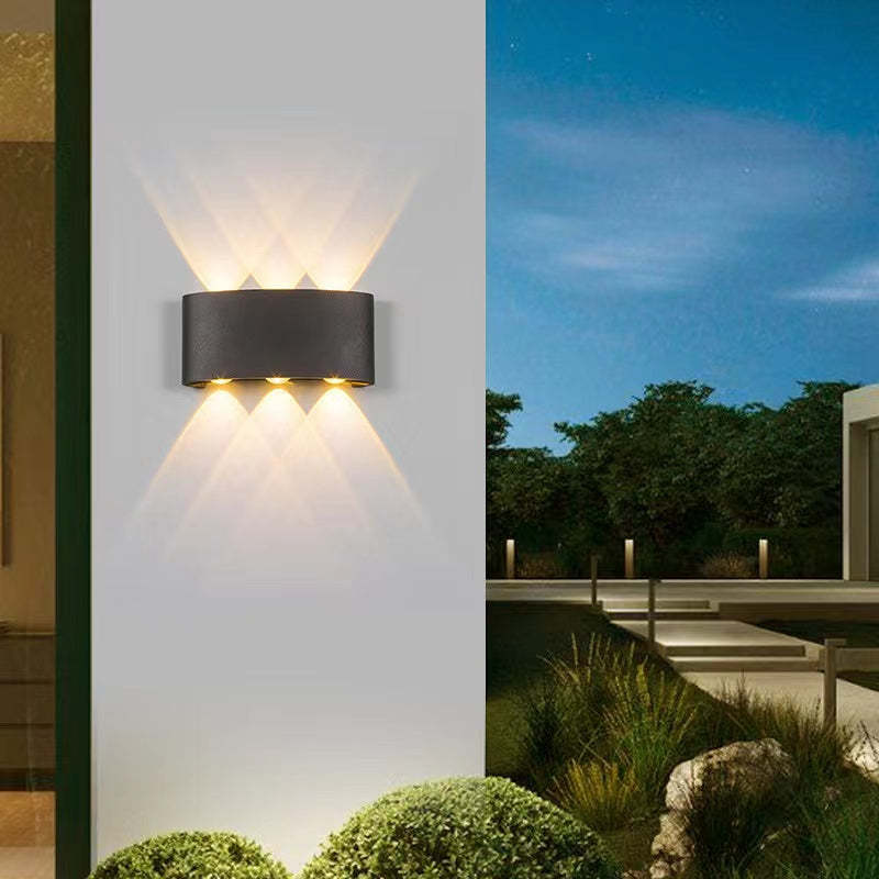 Ray Modern Rectangular Metal Outdoor Wall Lamp Water-Wave - Lamp Outdoor