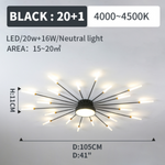 Wesley Modern Home Decoration Fireworks LED Ceiling Light - Lamp Outdoor