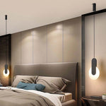 Doria Modern LED Pendant Light Black/White Metal Living Room - Lamp Outdoor