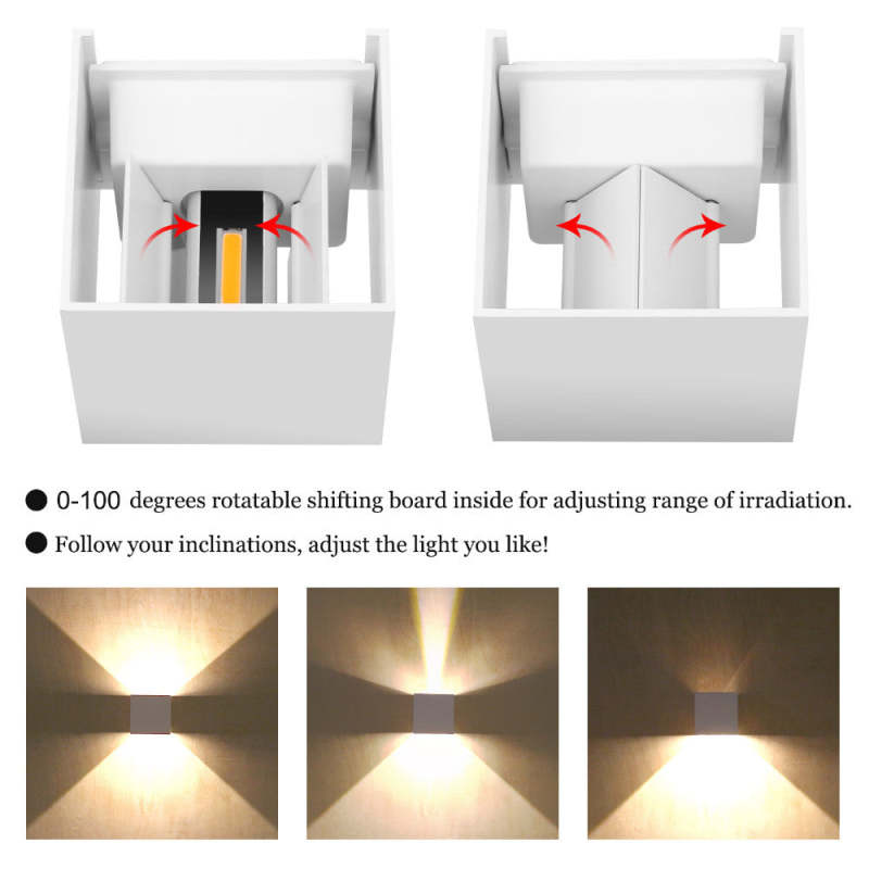 Ray Modern Adjustable Square Outdoor Wall Lamp LED - Lamp Outdoor