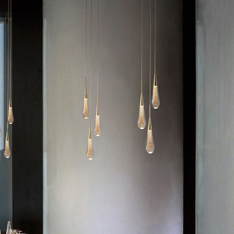 Teardrop Gold Pendant Light - Lamp Outdoor