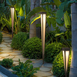 Adjustable RGB Solar LED Pathway Light Square Top & Conical Base Outdoor Lawn Lighting - Lamp Outdoor