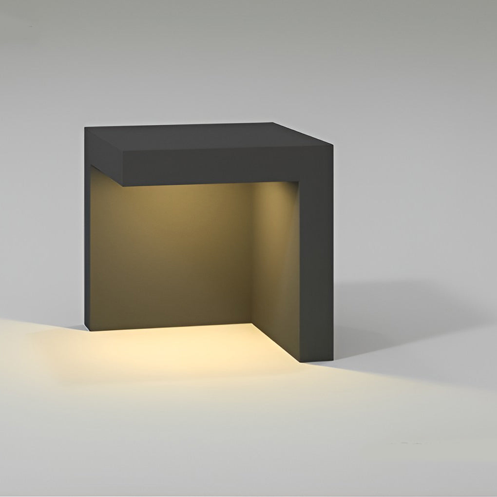 Half-Cut Rectangular Fixture Modern Outdoor Path Light in Gray, LED 4.5W, IP54 Waterproof - Lamp Outdoor