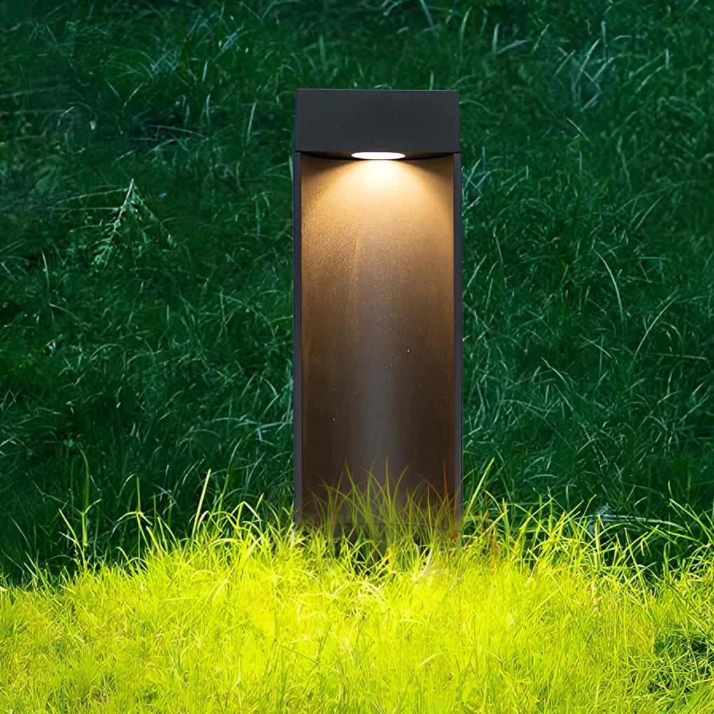 Modern 5W LED Black Outdoor Lawn Light with Open Front & Energy-Efficient - Lamp Outdoor