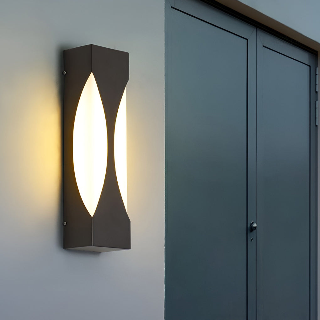 Creative Rectangular Waterproof LED Black Modern Outdoor Wall Sconce Lighting - Lamp Outdoor