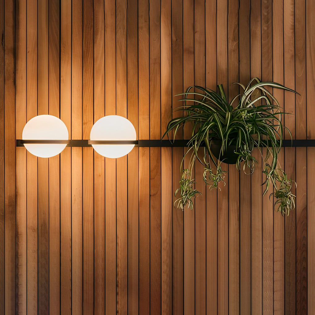 Creative Flowerpot Ball Waterproof LED Black Modern Outdoor Wall Light - Lamp Outdoor