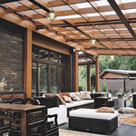 Waterproof Retro Aluminum Glass Ball American Style Outdoor Chandelier - Lamp Outdoor
