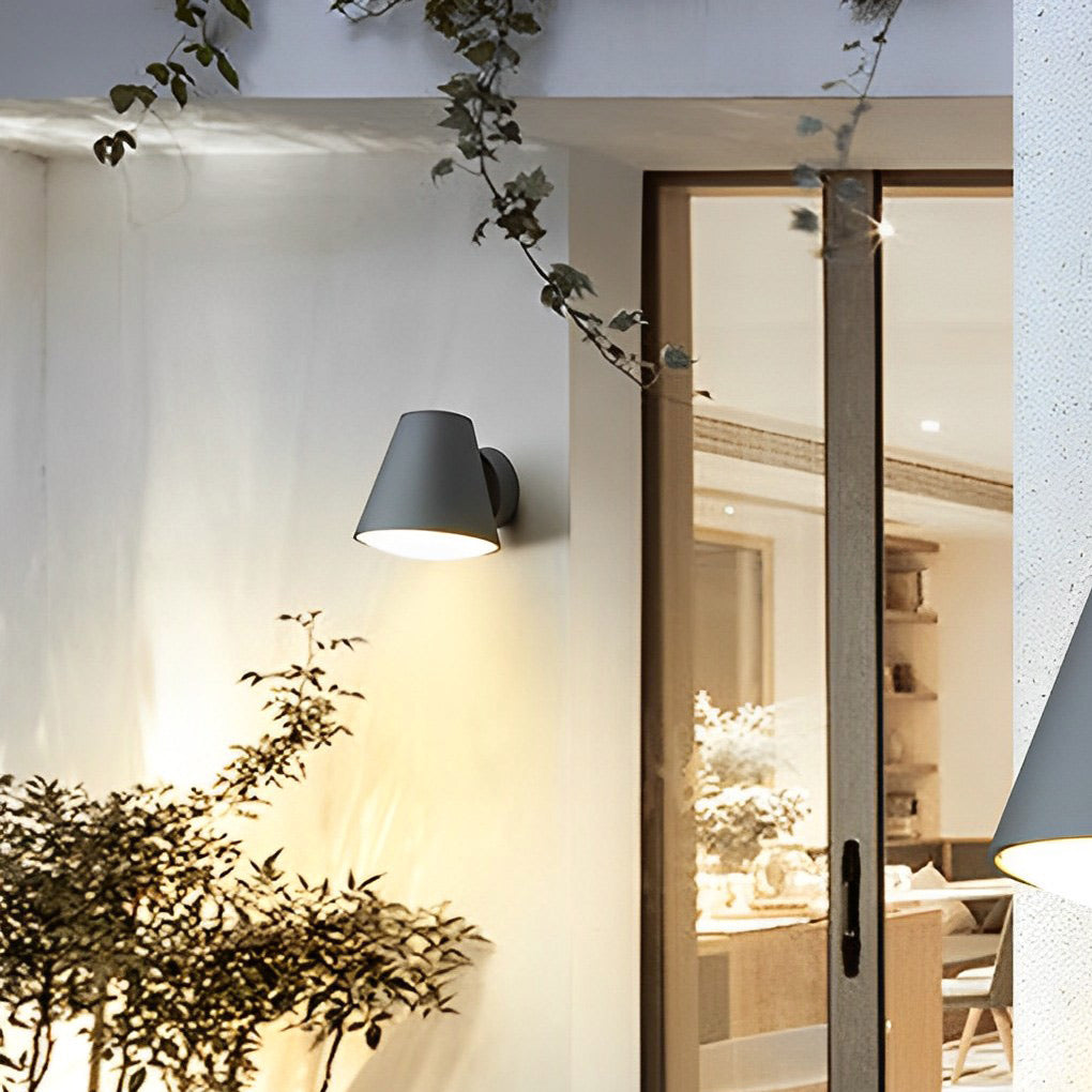 Cone Shape LED Waterproof Black Modern Outdoor Wall Lamp Exterior Lights - Lamp Outdoor