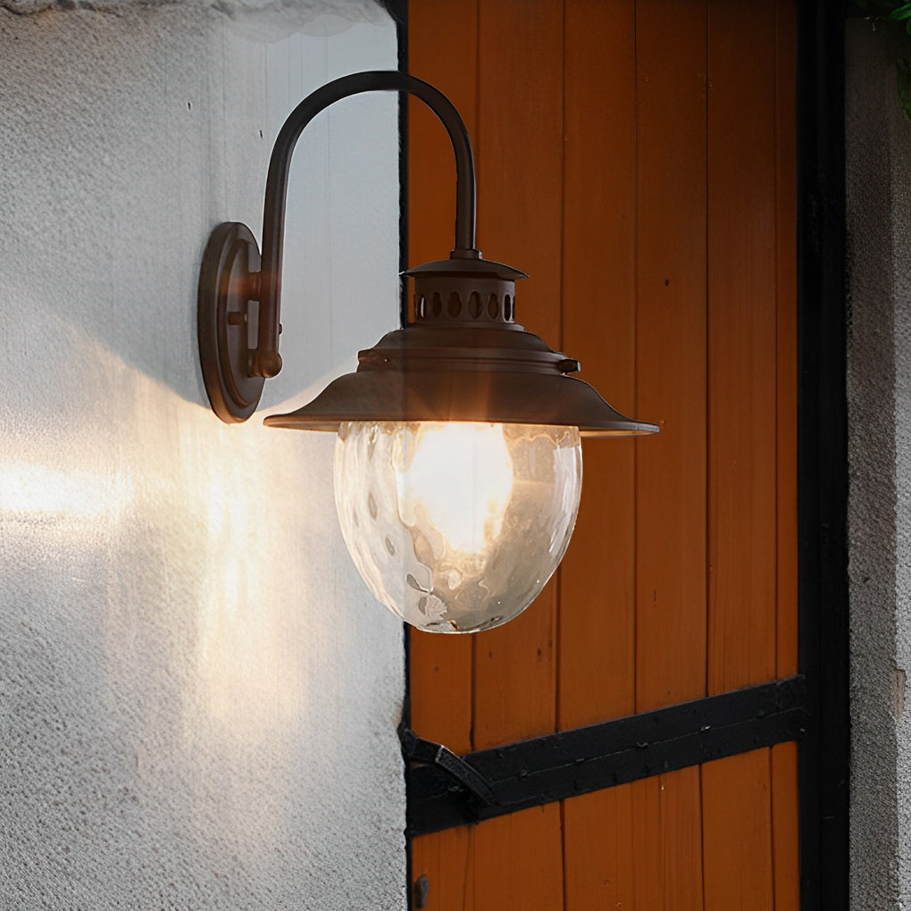 Creative Glass Metal LED Waterproof Modern Outdoor Wall Lamp Wall Sconce Lighting - Lamp Outdoor