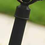 Retro Black Solar & Hardwired Outdoor Pavilion-Inspired Lawn Lamp - Lamp Outdoor