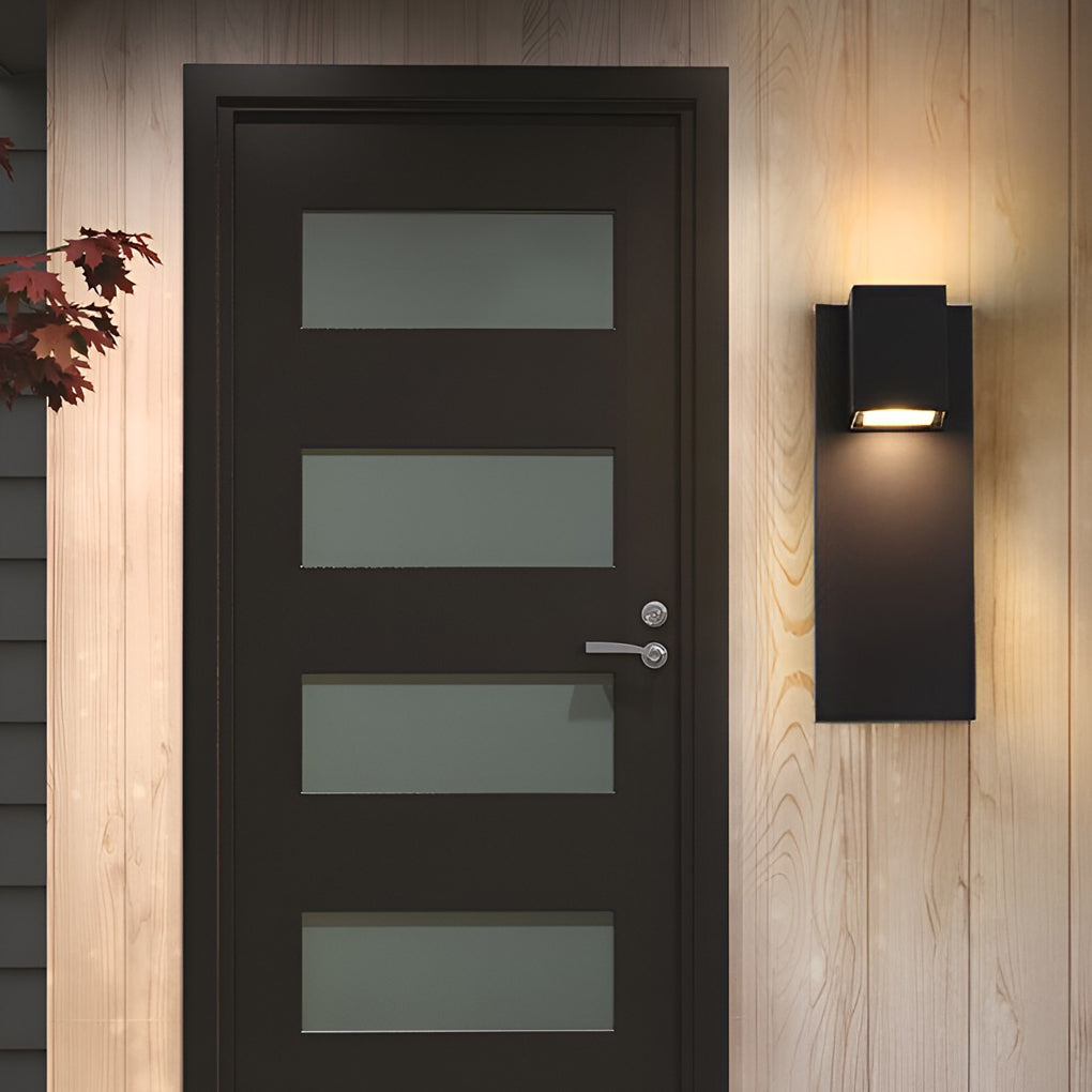 Square Waterproof LED Up and Down Lights Modern Outdoor Wall Lamp Wall Sconce Lighting - Lamp Outdoor