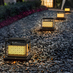 Square Waterproof Modern Solar Outdoor Fence Post Lights Pillar Light - Lamp Outdoor