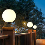 Ball Waterproof Three Step Dimming LED Solar Post Caps Lights Pillar Light - Lamp Outdoor