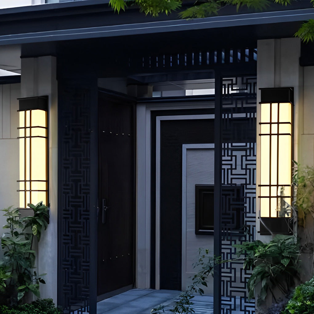 Retro Rectangular Waterproof LED Black Traditional Outdoor Wall Lamp - Lamp Outdoor