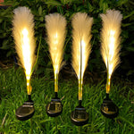 2PCS Hairy Reed LED Solar Lawn Lamps - Lamp Outdoor